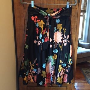 Black floral Zara skirt